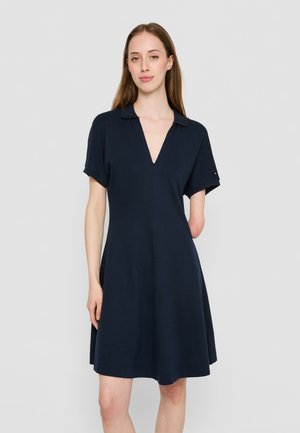 Tommy Hilfiger OPEN NECK  - Day dress - dark night navy