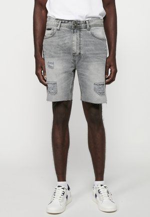 Koroshi COMFORT FIT - Jeans Shorts - denim gris   grey denim