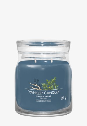 Yankee Candle SIGNATURE MEDIUM JAR BAYSIDE CEDAR - Duftlys - blue