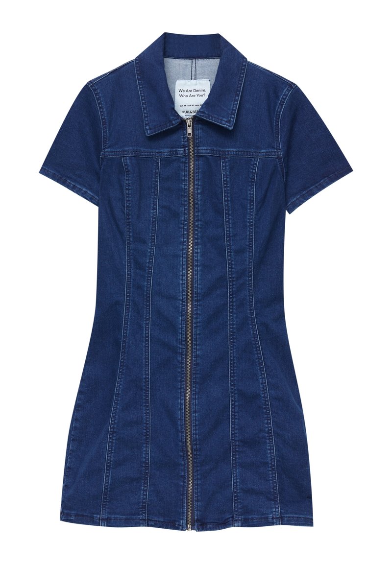 pull&bear denim dress - dark blue Sleeve Length:21 Elegant Red Straps Corset Garment Pattern_Stripes Robe midi Don’t miss out on