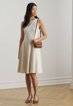 Lauren Ralph Lauren PONTE SLEEVELESS DRESS - Jersey dress - mascarpone cream
