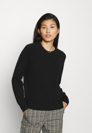 CREW NECK WITH RAGLAN SLEEVE - Pullover - black