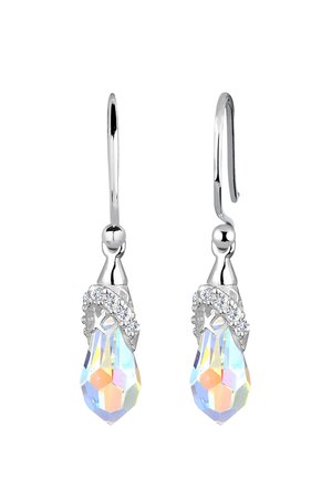 SPARKLING BASIC - MIT KRISTALLEN VON SWAROVSKI® - Boucles d'oreilles - weiß