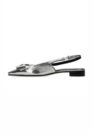 ELISSE CRINKLE - Slingback ballet pumps - silver