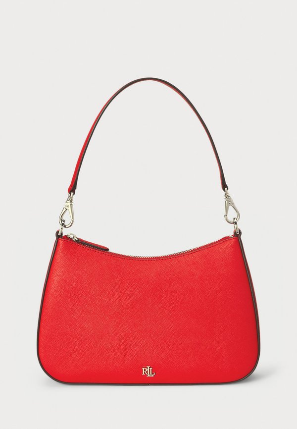 CROSSHATCH LEATHER MEDIUM DANNI BAG - Handbag - bright vermillion