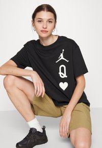 Jordan TEE - T-shirt estampada - black/white