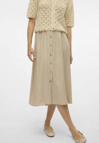 Vero Moda VMMELANEY BUTTON CALF - A-Linien-Rock - overcast