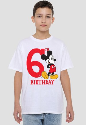 Disney, MICKEY MOUSE 6TH BIRTHDAY - Print T-shirt - white