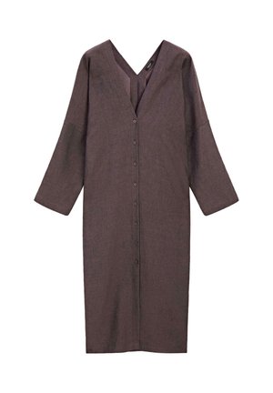 Massimo Dutti LONG TUNIC WIDE LONG SLEEVE - Robe de jour - brown