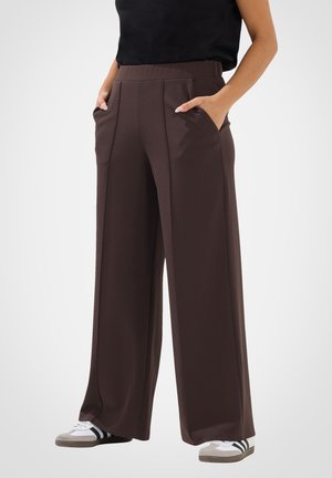 Pixie Girl, PETITE WIDE LEG TROUSERS - Stoffhose - chocolate