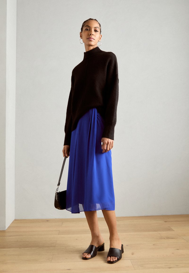 Esprit DRAPED MIDI - A-Linien-Rock - bright blue/blau - Zalando.at