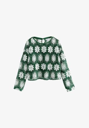 Next, REGULAR FIT - CROCHET LONG SLEEVE TOP . - Jumper - green white