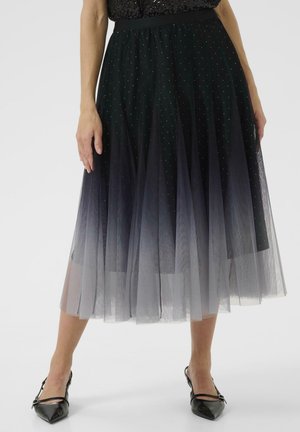 GLITTERY - Pleated skirt - windward blue