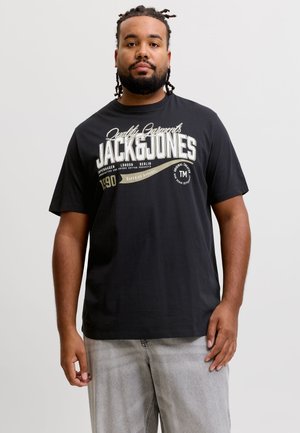 Jack & Jones, T-SHIRT PLUS SIZE LOGO T-SHIRT - T-shirt print - black