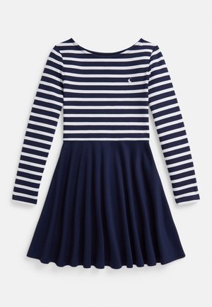 STRIPED STRETCH PONTE DRESS - Trikotaažkleit - newport navy