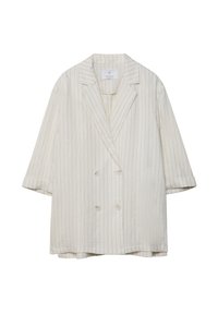 STRIPED  - Short coat - white