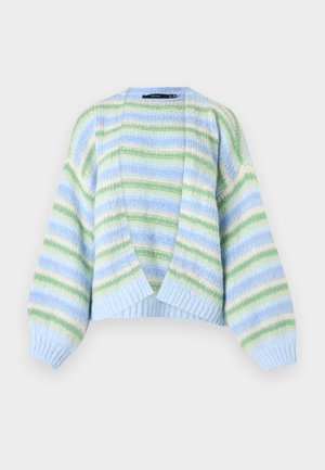 Vero Moda MAYBE STRIPE OPEN CARDIGAN - Kardigan - fog green