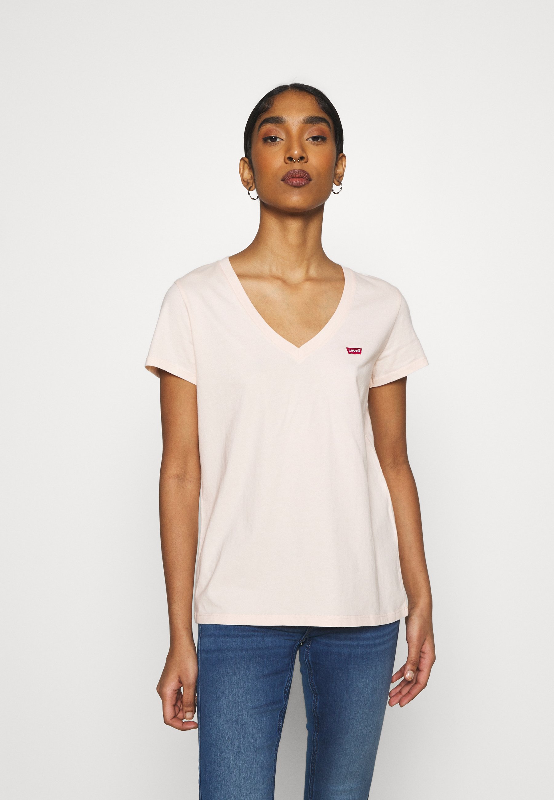 Levi's® PERFECT V NECK - Basic T-shirt - scallop shell/light pink -  Zalando.ie
