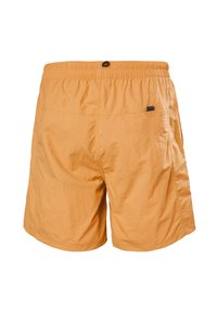Kraťasy z lehkého, texturovaného materiálu v jasně oranžové barvě. Elastický pas s nastavitelnou šňůrkou a malou zadní kapsou.