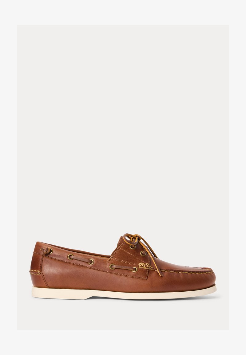 Polo Ralph Lauren MERTON COLOR BLOCKED LEATHER BOAT SHOE - Båtsko - tan