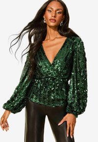 Lipsy SEQUIN WRAP - Blus - green