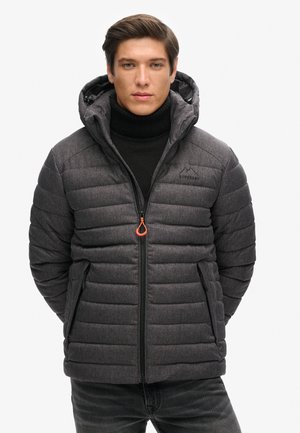 Superdry & Co HOODED FUJI - Winterjas - charcoal grey herringbone