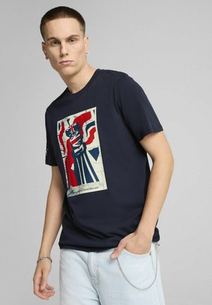 Puma Print T-shirt - deep navy