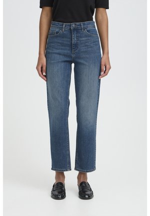 ICHI TWIGGY RAVEN - Sirgete säärtega teksad - medium blue