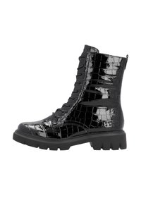 Remonte Bottines à plateau - glanzschwarz