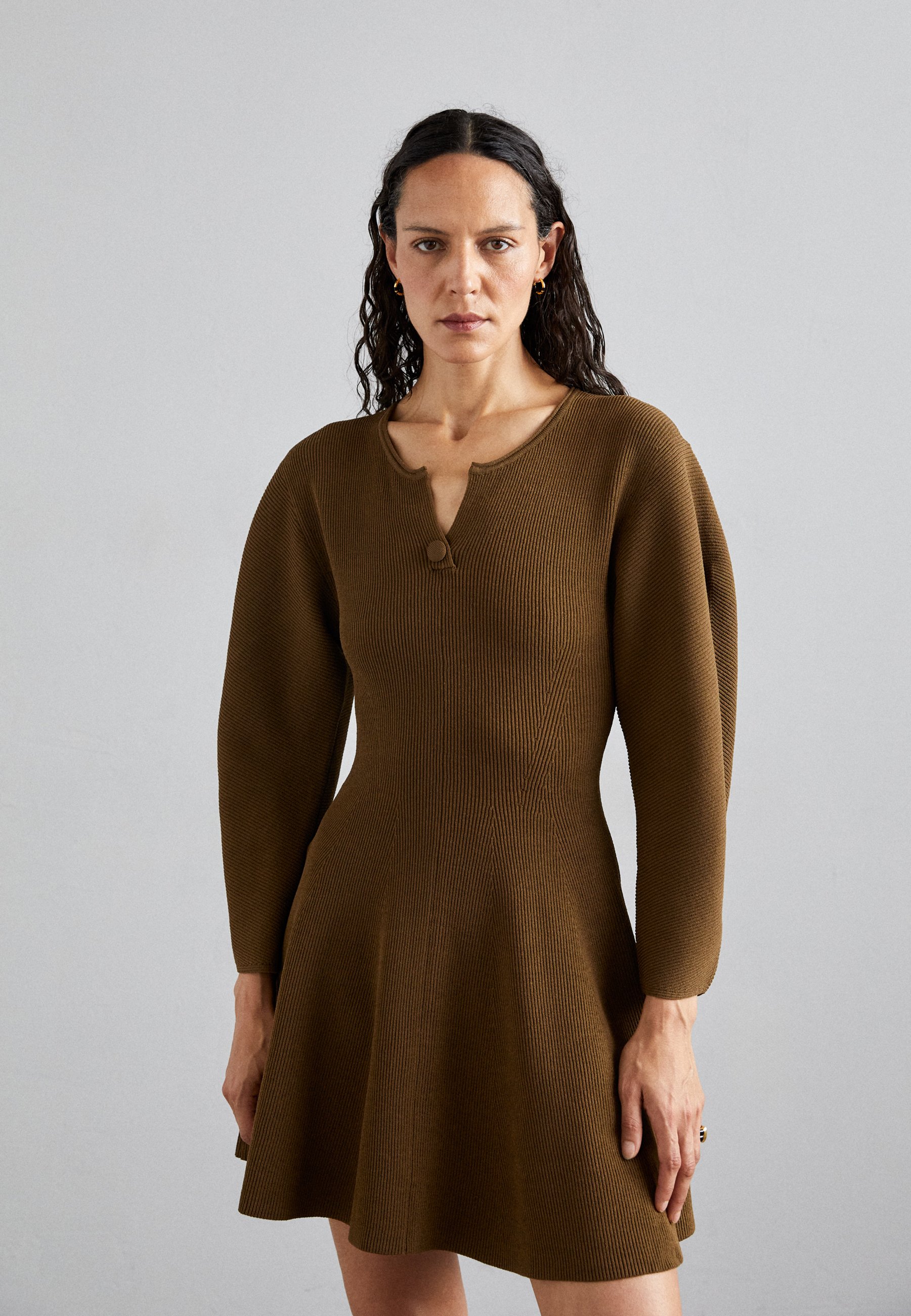 elliatt bella long sleeve textured knit dress The Luella Knit Pointelle Dress main image 0