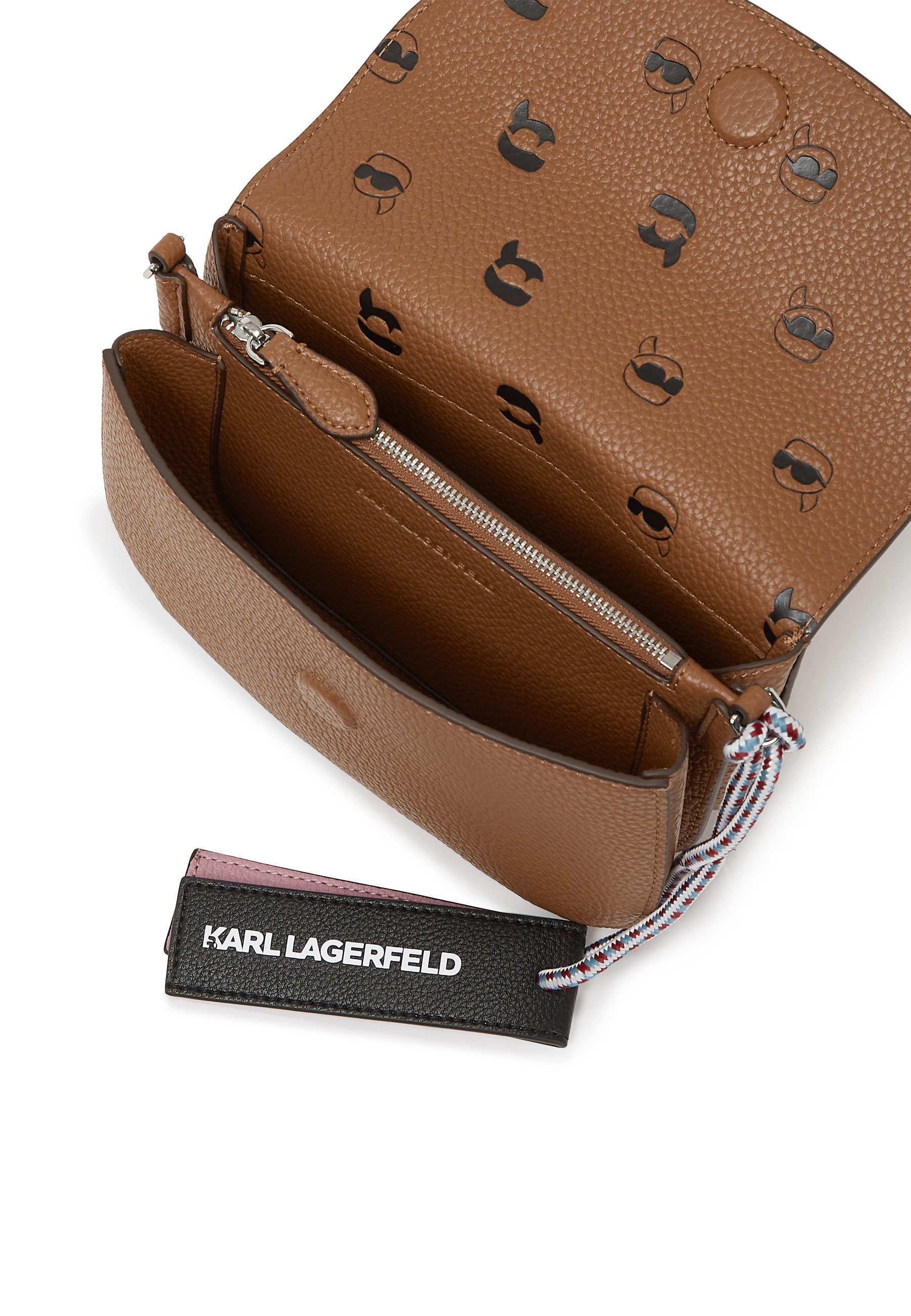 KARL LAGERFELD IKON - Cross body bag - dark tan/brown - Zalando.co.uk