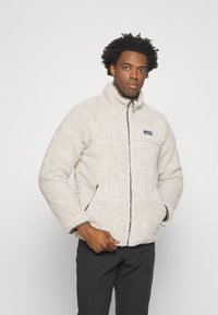Patagonia REVERSIBLE SILENT DOWN JACKET - Piumino - dunkelgrün