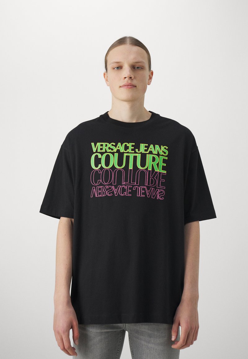 Versace Jeans Couture UPSIDEDOWN Triko s potiskem black/černá