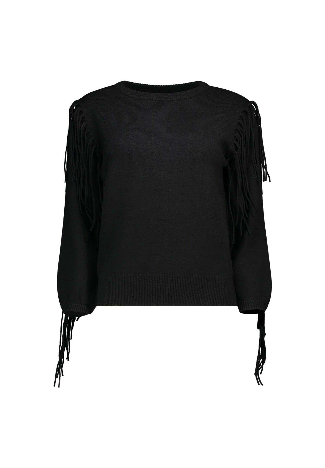 Marella FALCO CON FRANGE Maglione nero