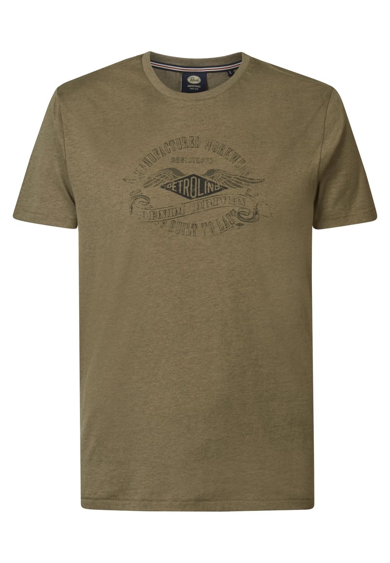 Petrol Industries TRANQUIL - Triko s potiskem - dark sand