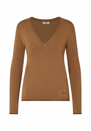 LIU JO, LIU JO V-NECK SWEATER - Jersey de punto - brown