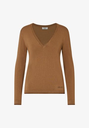 LIU JO, LIU JO V-NECK SWEATER - Pullover - brown