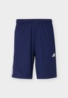 WORKOUT ESSENTIALS BASE 3 STRIPES 9 INCH SHORT - Αθλητικό σορτς - dark blue/white