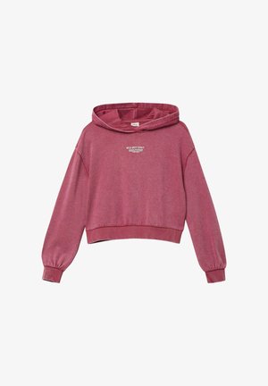 MIT GARMENT DYE UND RÜCKEN - Džemperis su gobtuvu - himbeere