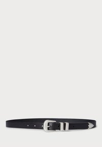 WESTERN DISTRESSED LEATHER BELT - Belt - black