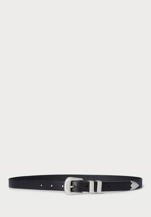 Polo Ralph Lauren WESTERN DISTRESSED LEATHER BELT - Bælter - black