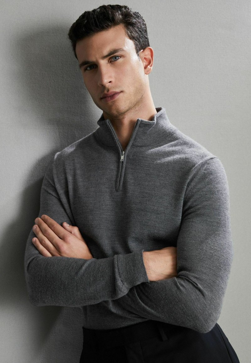 Reiss Strickpullover - mid grey melange
