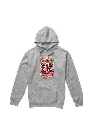 Cotton Soul, RICK AND MORTY ANATOMY PARK LOGO - Hoodie - mottled light grey
