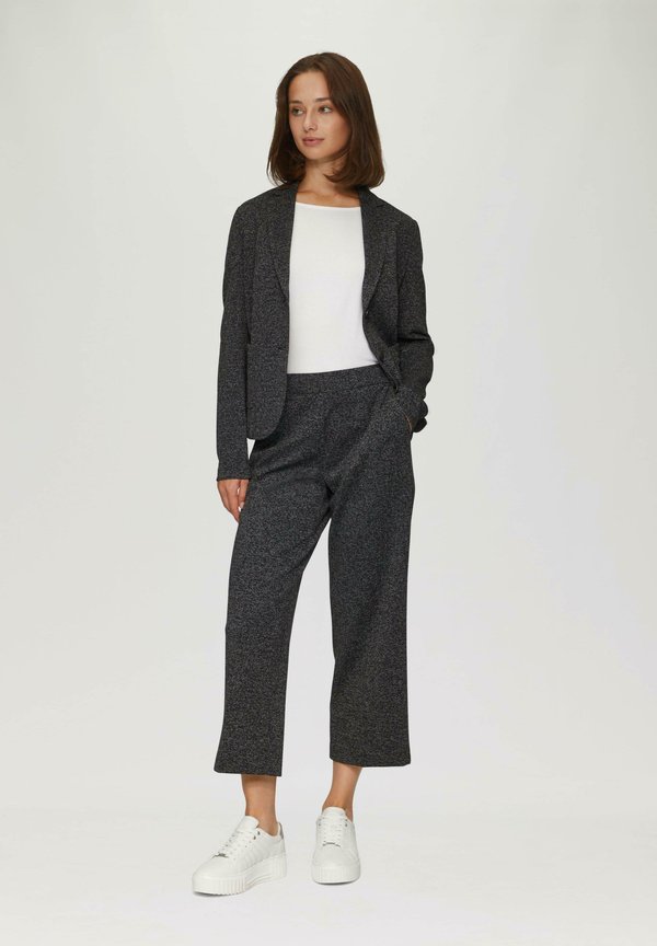 MET GEMÊLEERD MOTIEF EN SLIM FIT - Blazer - schwarz