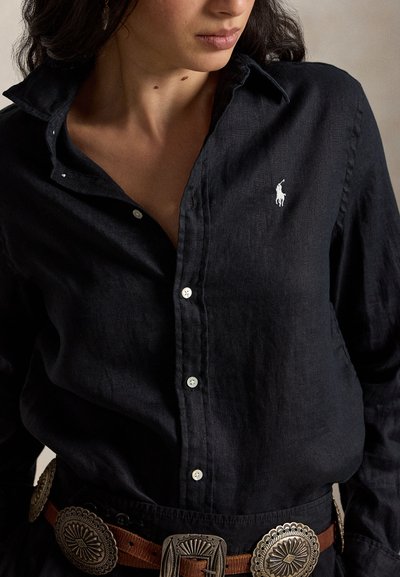 Polo Ralph Lauren CLASSIC LONG SLEEVE BUTTON FRONT SHIRT - Blúzka so zapínaním na gombíky - black