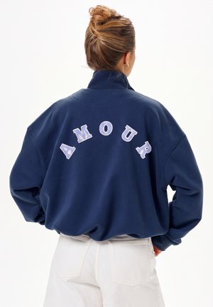 MIRONS, SWEATSHIRT ZIP UP - Zip-up sweatshirt - dark blue