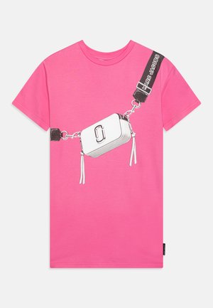SHORT SLEEVED DRESS - Jerseykjole - dark pink