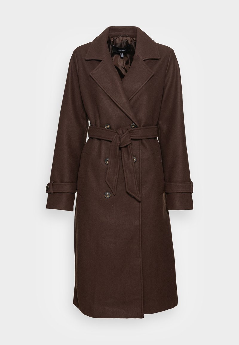 Vero Moda Tall VMFORTUNEVEGA LONG Classic coat coffee bean/brown
