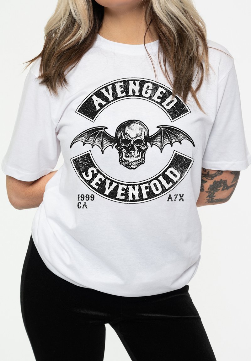Paradiso Clothing AVENGED SEVENFOLD MOTO SEAL - Print T-shirt - white