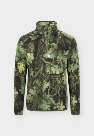 The North Face, NOVELTY LOGO GLACIER 1/4 ZIP PRINT - Φλις πουλόβερ - new taupe green